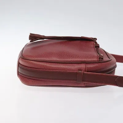Pre-owned Cartier Must De  Burgundy Leather Shoulder Bag ()