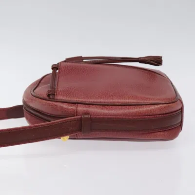 Pre-owned Cartier Must De  Burgundy Leather Shoulder Bag ()
