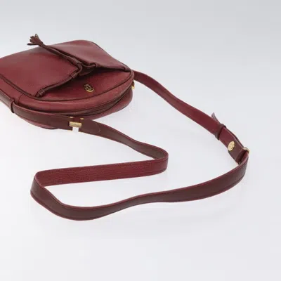 Pre-owned Cartier Must De  Burgundy Leather Shoulder Bag ()