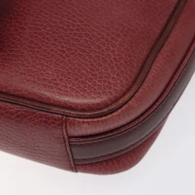 Pre-owned Cartier Must De  Burgundy Leather Shoulder Bag ()