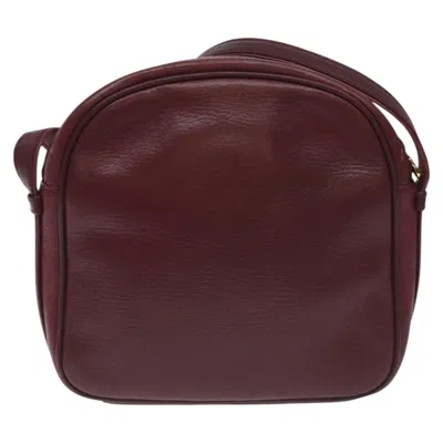 Pre-owned Cartier Must De  Burgundy Leather Shoulder Bag ()