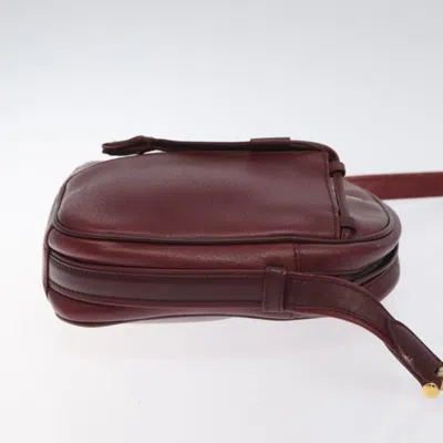 Pre-owned Cartier Must De  Burgundy Leather Shoulder Bag ()