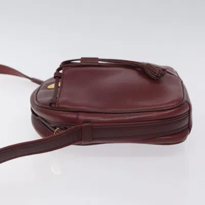 Pre-owned Cartier Must De  Burgundy Leather Shoulder Bag ()