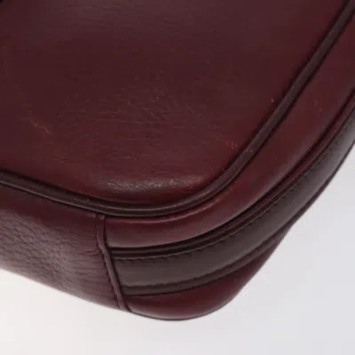 Pre-owned Cartier Must De  Burgundy Leather Shoulder Bag ()