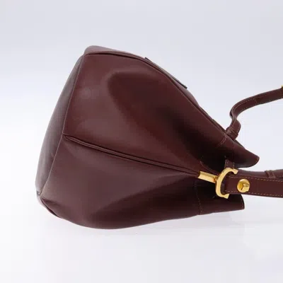 Pre-owned Cartier Must De  Burgundy Leather Shoulder Bag ()