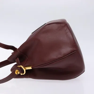 Pre-owned Cartier Must De  Burgundy Leather Shoulder Bag ()