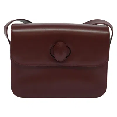 Pre-owned Cartier Must De  Burgundy Leather Shoulder Bag ()