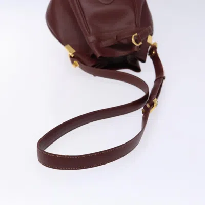 Pre-owned Cartier Must De  Burgundy Leather Shoulder Bag ()
