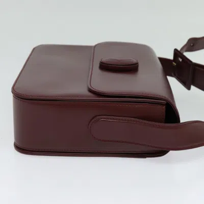 Pre-owned Cartier Must De  Burgundy Leather Shoulder Bag ()