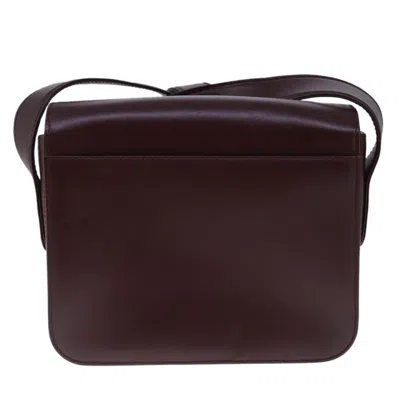 Pre-owned Cartier Must Line Burgundy Leather Shoulder Bag ()