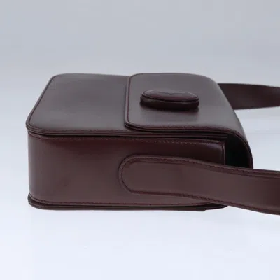 Pre-owned Cartier Must Line Burgundy Leather Shoulder Bag ()