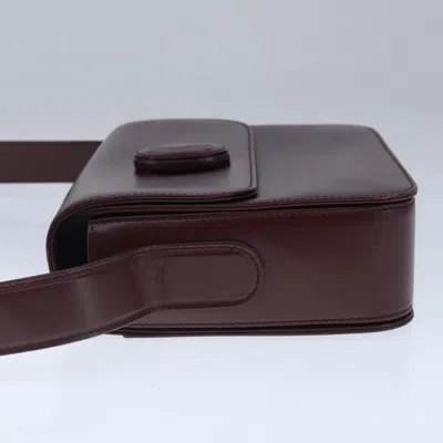 Pre-owned Cartier Must Line Burgundy Leather Shoulder Bag ()