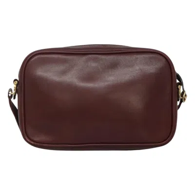 Pre-owned Cartier Must Line Burgundy Leather Shoulder Bag ()