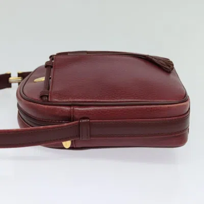 Pre-owned Cartier Must Line Burgundy Leather Shoulder Bag ()