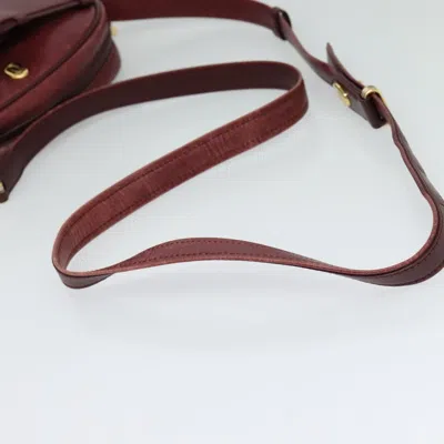 Pre-owned Cartier Must Line Burgundy Leather Shoulder Bag ()