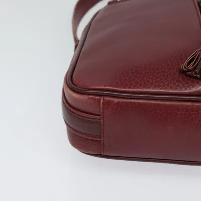 Pre-owned Cartier Must Line Burgundy Leather Shoulder Bag ()