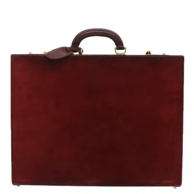 Pre-owned Cartier Must Line Burgundy Leather Travel Bag ()