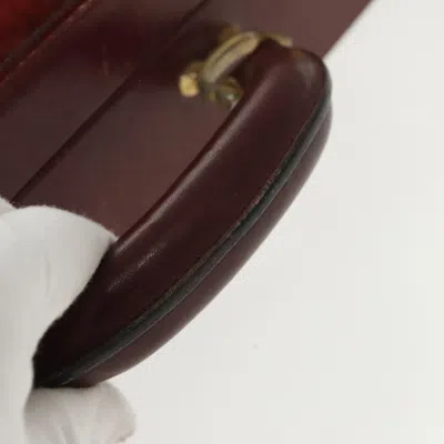 Pre-owned Cartier Must Line Burgundy Leather Travel Bag ()