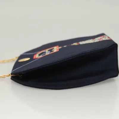 Pre-owned Cartier Navy Cotton Shoulder Bag () In Blue