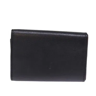 Pre-owned Cartier Porte Clés Black Leather Wallet  ()