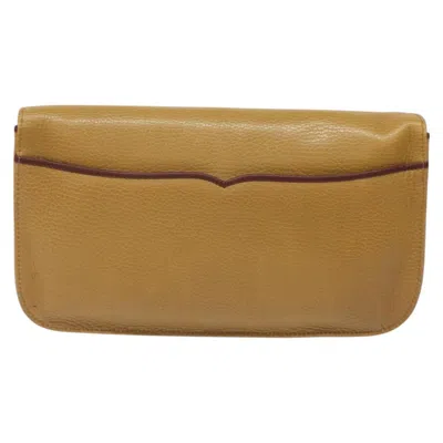 Pre-owned Cartier Yellow Leather Clutch Bag ()