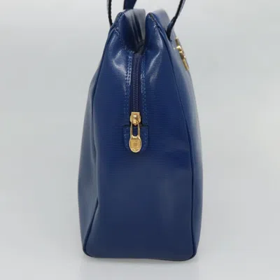 Pre-owned Celine Céline - Navy Leather Shoulder Bag () In Blue