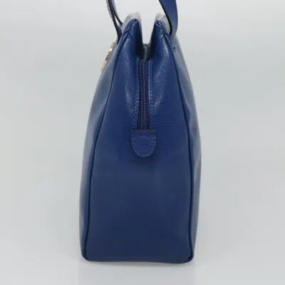 Pre-owned Celine Céline - Navy Leather Shoulder Bag () In Blue