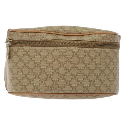 Pre-owned Celine Céline Belt Beige Canvas Shoulder Bag () In Sand