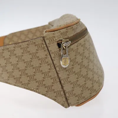 Pre-owned Celine Céline Belt Beige Canvas Shoulder Bag () In Sand