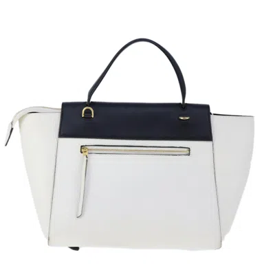 Pre-owned Celine Céline Belt White Leather Handbag ()