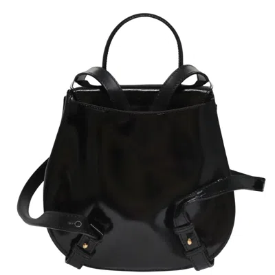 Pre-owned Celine Céline Black Patent Leather Backpack Bag ()