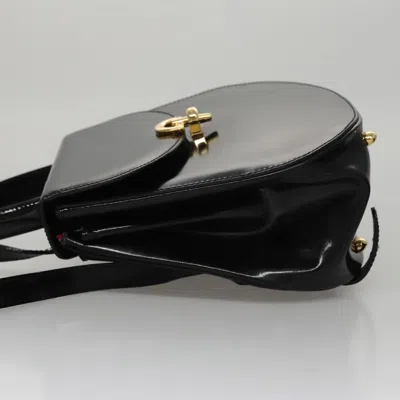 Pre-owned Celine Céline Black Patent Leather Backpack Bag ()