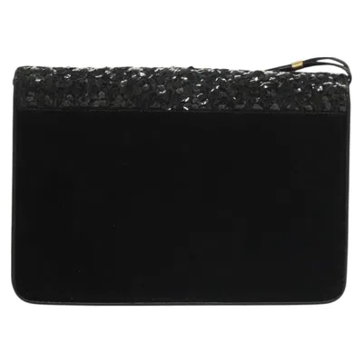 Pre-owned Celine Céline Black Velvet Shoulder Bag ()