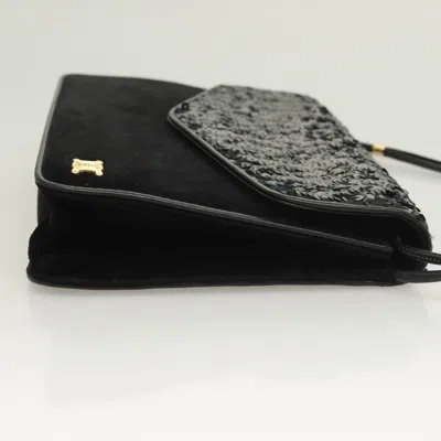 Pre-owned Celine Céline Black Velvet Shoulder Bag ()