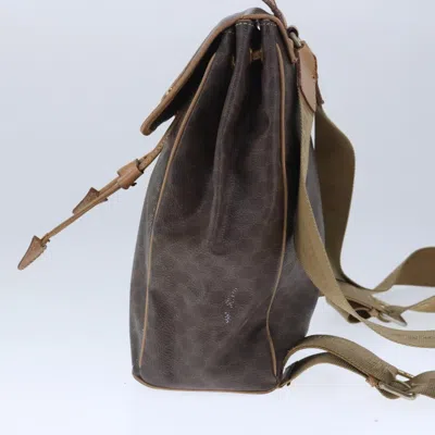 Pre-owned Celine Céline Brown Canvas Backpack Bag ()