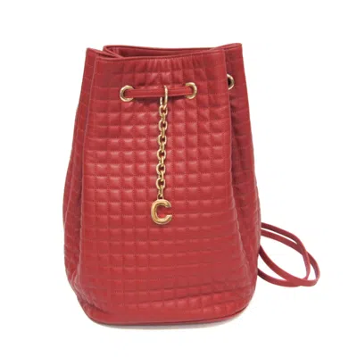 Pre-owned Celine Céline C Charm Red Leather Shoulder Bag ()