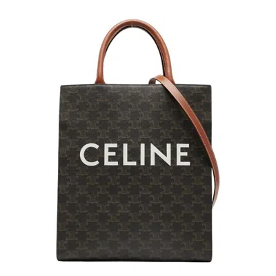 Pre-owned Celine Cabas Brown Pvc Leather Shoulder Bag Tote Bag ()