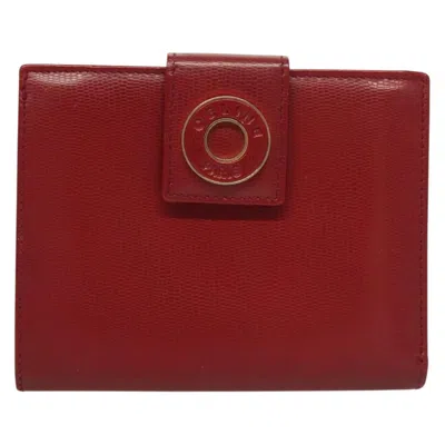 Pre-owned Celine Céline Compact Red Leather Wallet  ()