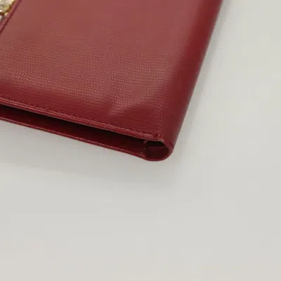 Pre-owned Celine Céline Compact Red Leather Wallet  ()