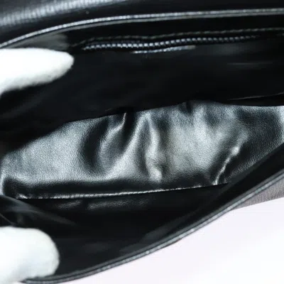 Pre-owned Celine Céline Logo Du Cercle Black Leather Shoulder Bag ()