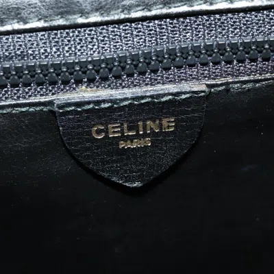 Pre-owned Celine Céline Logo Du Cercle Black Leather Shoulder Bag ()