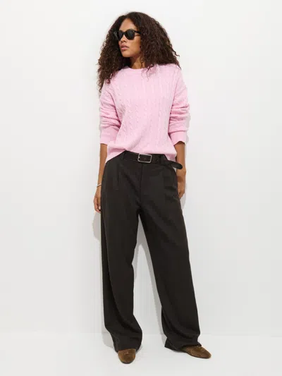 Alex Mill Katherine Cable Sweater In Wool Cotton In Pink
