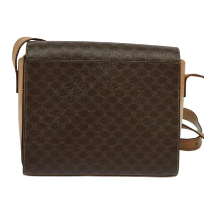 Pre-owned Celine Céline Logo Du Cercle Brown Canvas Shoulder Bag ()