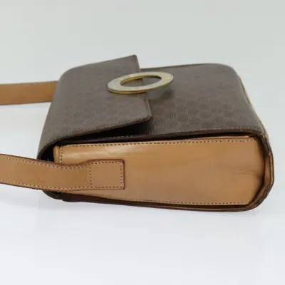 Pre-owned Celine Céline Logo Du Cercle Brown Canvas Shoulder Bag ()