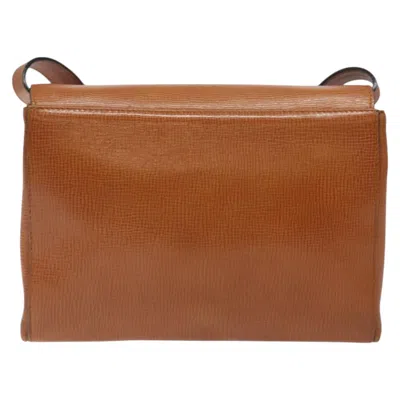 Pre-owned Celine Céline Logo Du Cercle Brown Leather Shoulder Bag ()