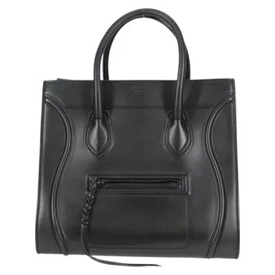 Pre-owned Celine Céline Luggage Phantom Black Leather Tote Bag ()