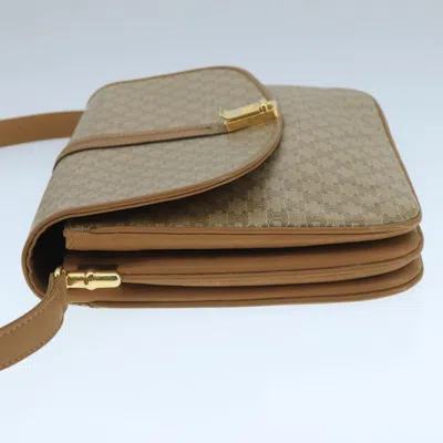 Pre-owned Celine Céline Macadam Beige Canvas Shoulder Bag () In Sand