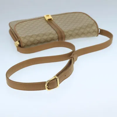 Pre-owned Celine Céline Macadam Beige Canvas Shoulder Bag () In Sand
