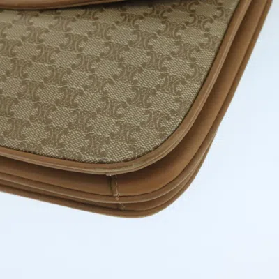 Pre-owned Celine Céline Macadam Beige Canvas Shoulder Bag () In Sand