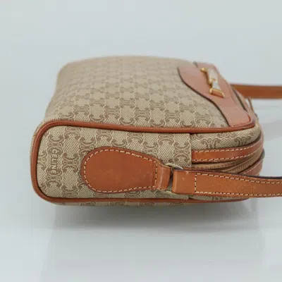 Pre-owned Celine Céline Macadam Beige Canvas Shoulder Bag () In Sand